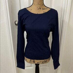 Chic Navy Blue Women's Blouse